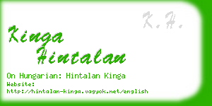 kinga hintalan business card